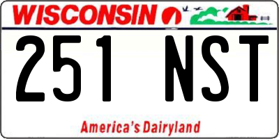 WI license plate 251NST