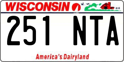 WI license plate 251NTA