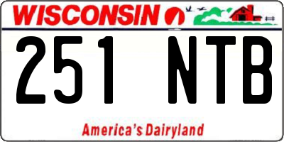WI license plate 251NTB