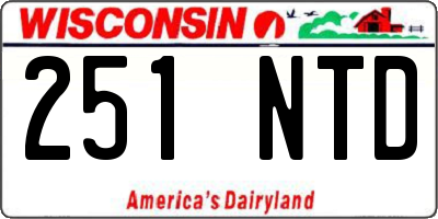 WI license plate 251NTD