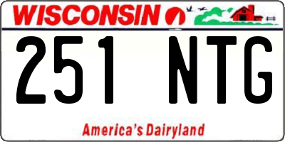 WI license plate 251NTG