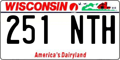WI license plate 251NTH