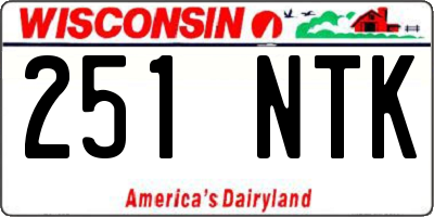WI license plate 251NTK