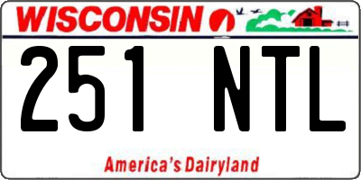 WI license plate 251NTL