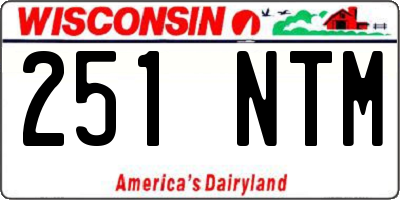 WI license plate 251NTM