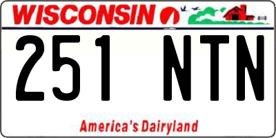WI license plate 251NTN