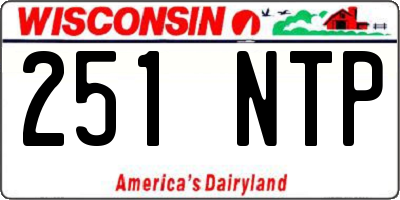 WI license plate 251NTP