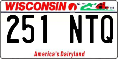 WI license plate 251NTQ