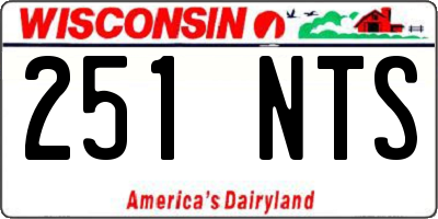 WI license plate 251NTS