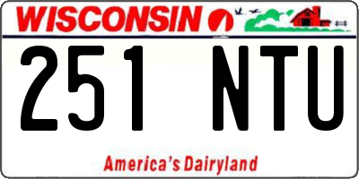 WI license plate 251NTU