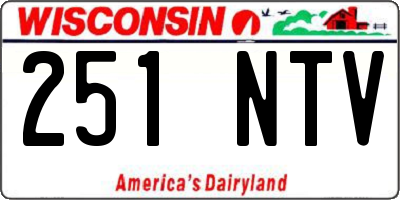 WI license plate 251NTV