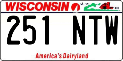WI license plate 251NTW