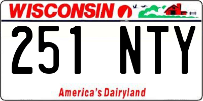 WI license plate 251NTY