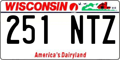 WI license plate 251NTZ