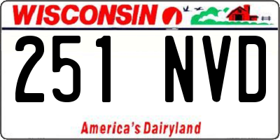WI license plate 251NVD