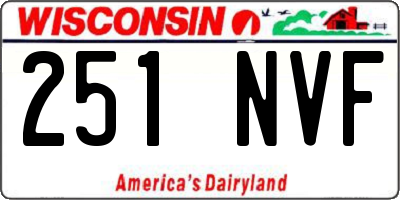 WI license plate 251NVF