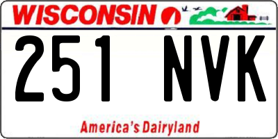 WI license plate 251NVK