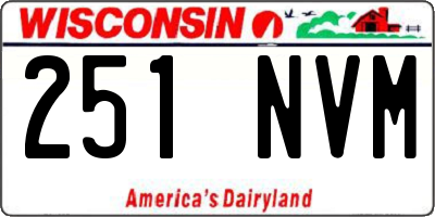 WI license plate 251NVM