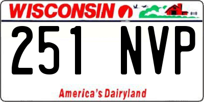WI license plate 251NVP