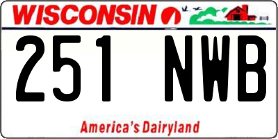 WI license plate 251NWB