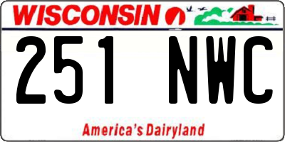 WI license plate 251NWC