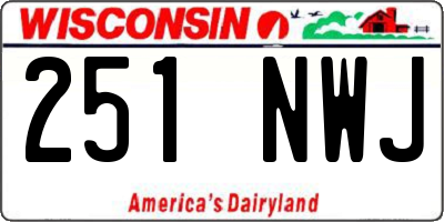 WI license plate 251NWJ