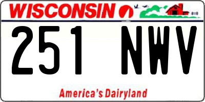 WI license plate 251NWV