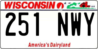 WI license plate 251NWY