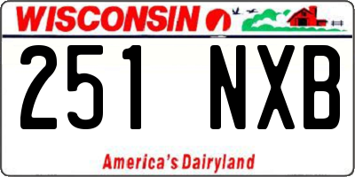WI license plate 251NXB