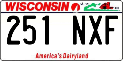 WI license plate 251NXF