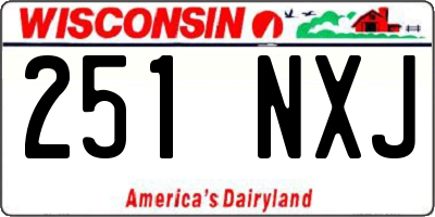WI license plate 251NXJ