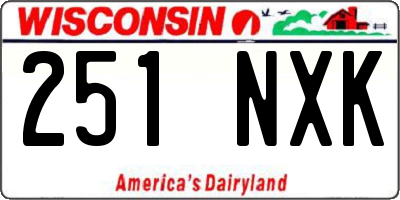 WI license plate 251NXK