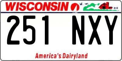 WI license plate 251NXY