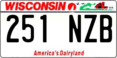 WI license plate 251NZB