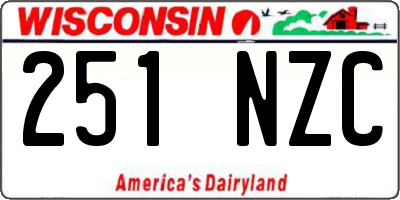 WI license plate 251NZC
