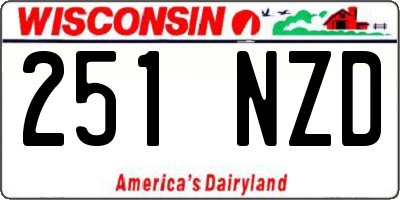 WI license plate 251NZD
