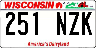 WI license plate 251NZK