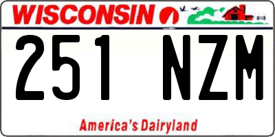 WI license plate 251NZM