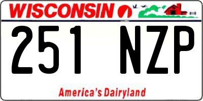 WI license plate 251NZP