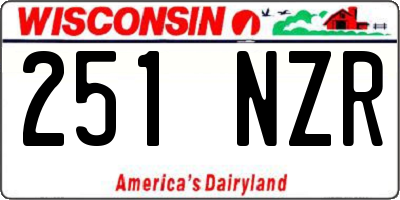 WI license plate 251NZR