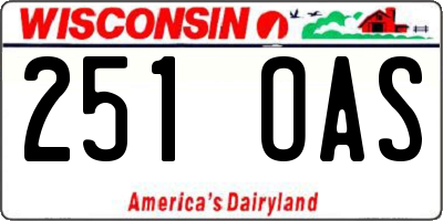 WI license plate 251OAS