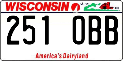 WI license plate 251OBB
