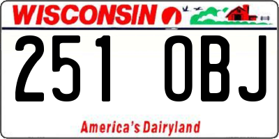 WI license plate 251OBJ