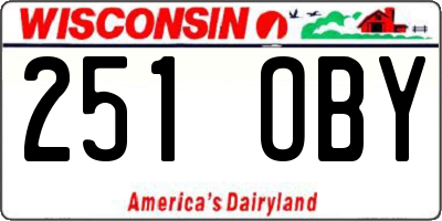 WI license plate 251OBY