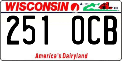 WI license plate 251OCB