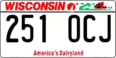 WI license plate 251OCJ