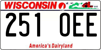 WI license plate 251OEE