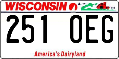 WI license plate 251OEG