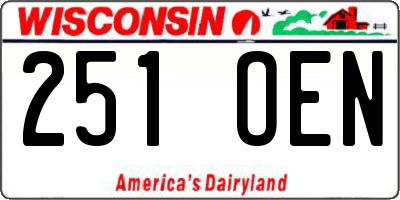 WI license plate 251OEN