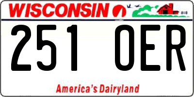 WI license plate 251OER